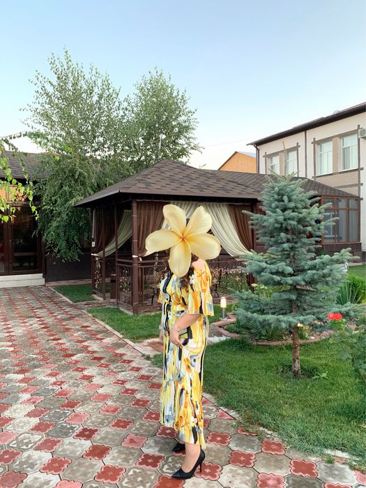 Жёлтое платье, сшитое на заказ