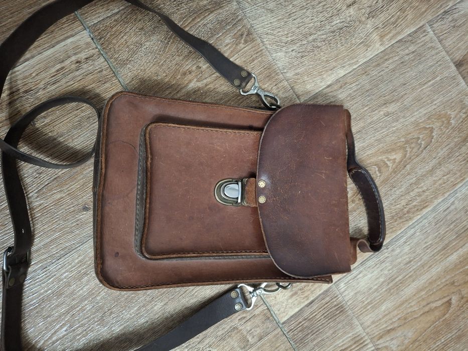 Сумка  военный  кожаный