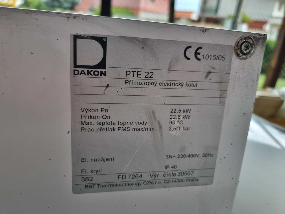 Чешко ел. котле Dakon PTE-22 с помпа Wilo