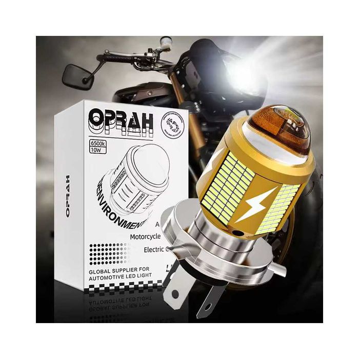 100W LED Крушка за Мотоциклет H4 – Бяла Светлина 12V–80V IP68