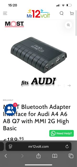 Adaptor bluethooth audi