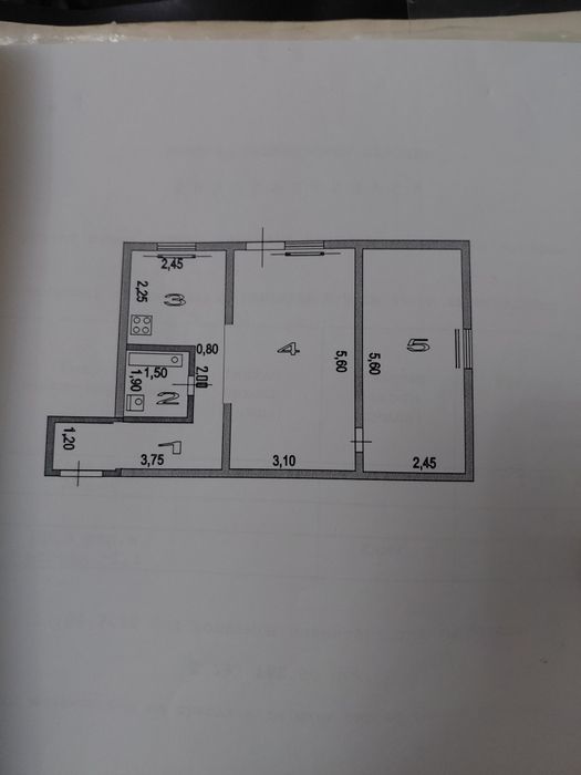2 хонали квартира сотилади