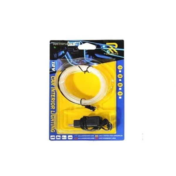 LED неонова лента Automat, Интериорна лента за кола, 12V, Бял, 3 м