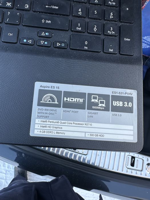 Ноутбук рабочий ASER бу