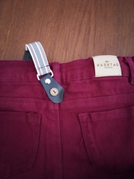 Детски дънки с тиранти за момченце