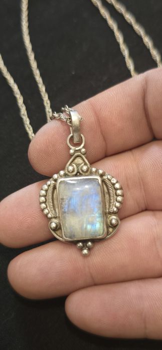 Lant si pandant argint piatra Lunii