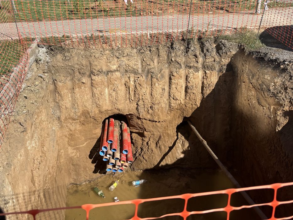 ГНБ прокол под дорогой водопровод
