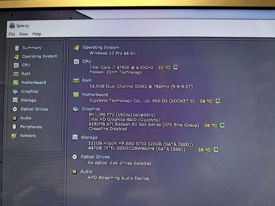 Pc Intel i7 4790K, 16gb ram, Amd RX580 8gb, ssd 120gb, ssd 480