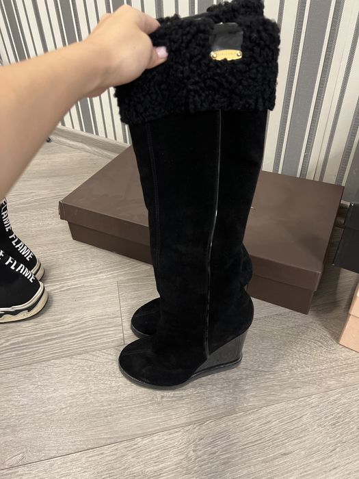 Сапоги замшевые италия , бренд VICINI, 37 размер, зима