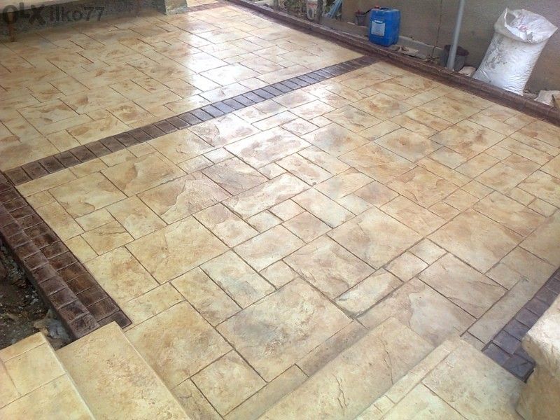 Щампован бетон, подова настилка