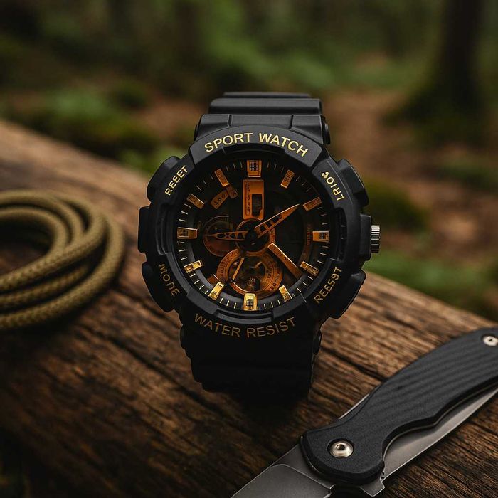 Мъжки спортен часовник, водоустойчив и удароустойчив