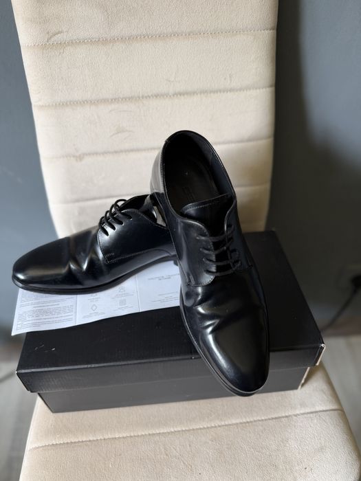 Pantofi Denis (Anna Cori) barbat piele naturala lacuita negru - 39