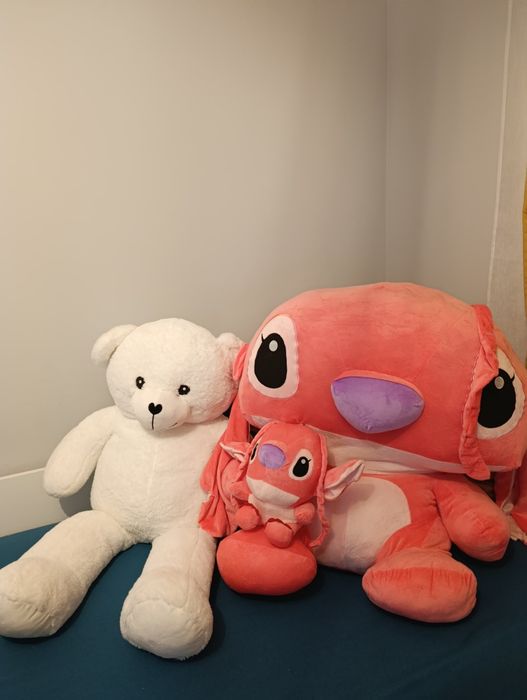 Гигантски плюшен Стич, Лило и гигантски бял мечок  плюшен