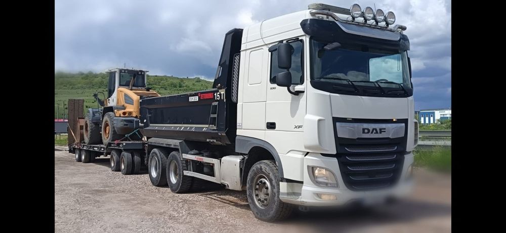 DAF XF 530  6X4  basculabil și Trailer Goldhofer pe 4 axe 40 tone