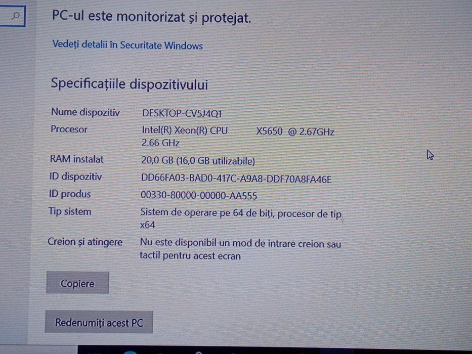 PC complet WorkStation HP Z400 + monitor 21 inchi