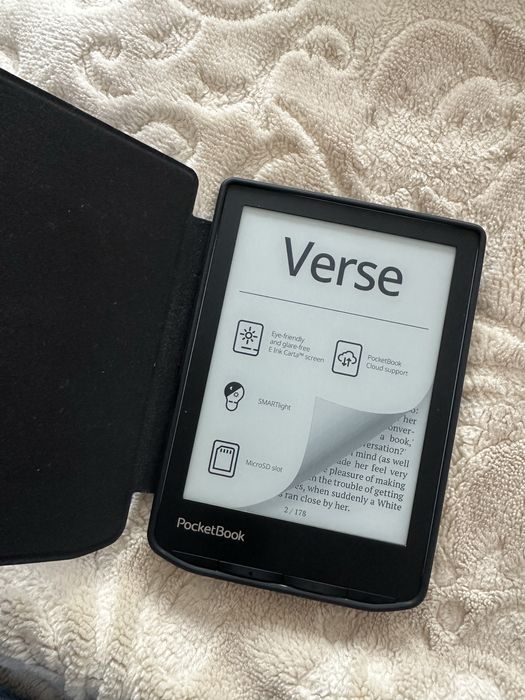 Електронен четец PocketBook - Verse, 6'', 512MB/8GB, Bright Blue