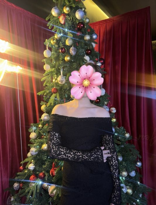 Платье вечернее кружевное ЧЁРНОЕ