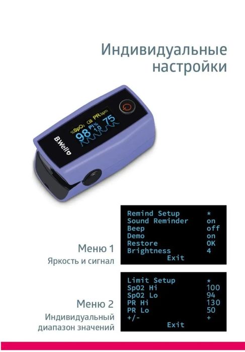 Пульсоксиметр B.Well оригинальный