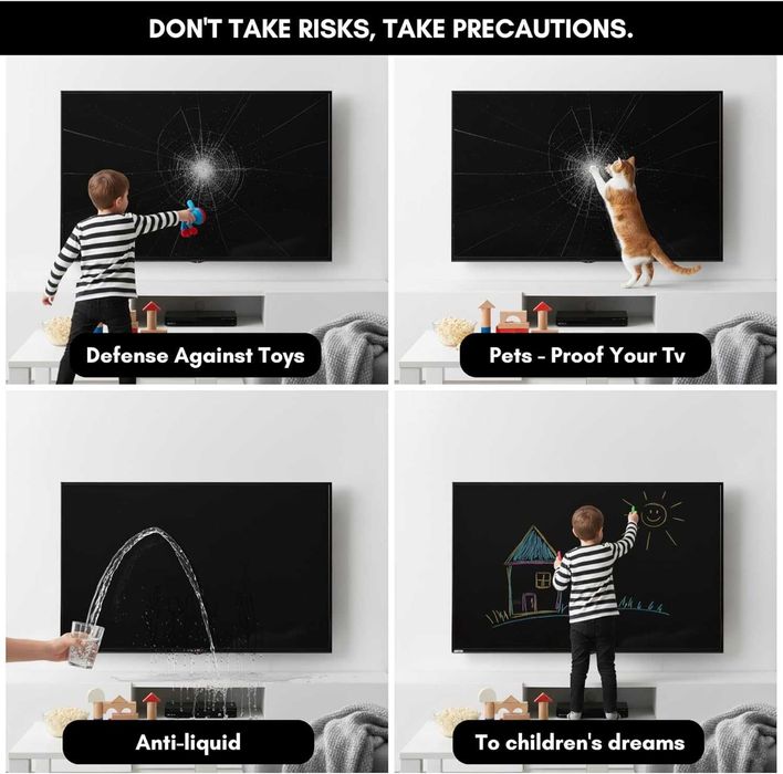 Устойчив на счупване протектор за екран на телевизор 50 инча