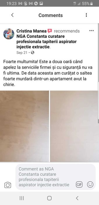 Curatare canapele saltele coltar canapea saltea mocheta tapiterie