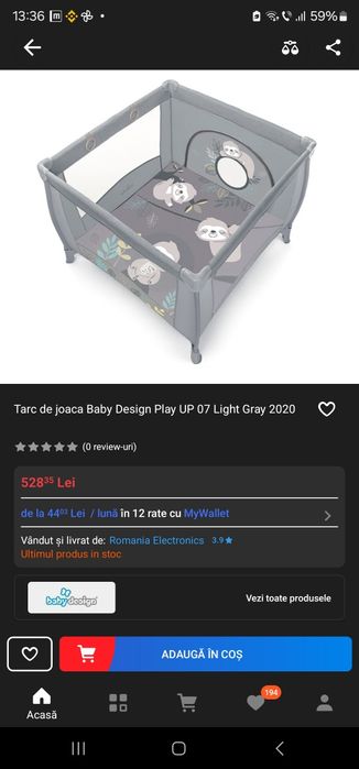 Tarc de joaca pentru copii Baby Design