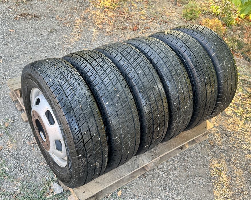 6бр.Джанти 16 6x170+НОВИ ГУМИ Uniroyal 195/65/16C за бус Iveco Daily
