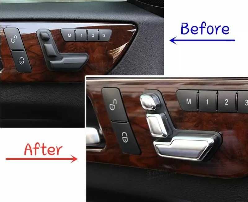 Set butoane reglaj scaun cromate  Mercedes E-class W212 ,C-class W204