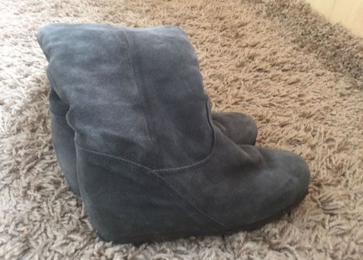 Сапоги  замшевые