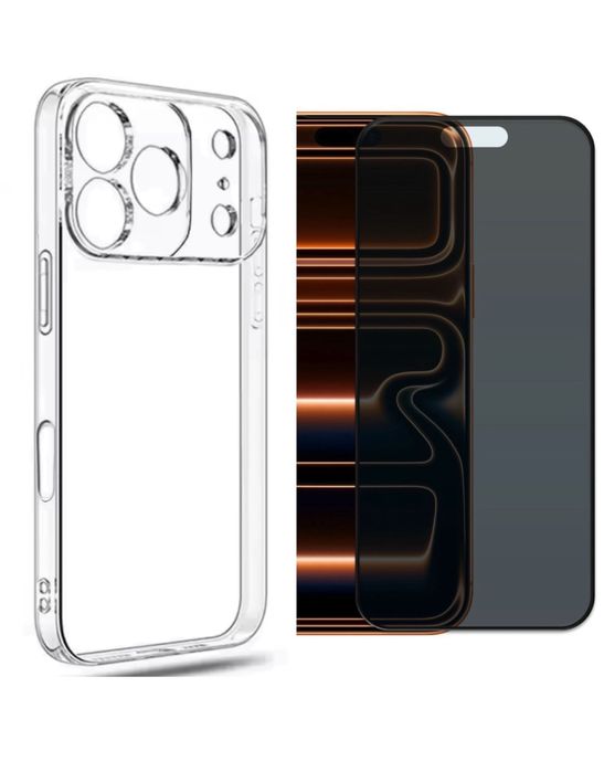 Husa Silicon Simplity Case si Folie Sticla - Iphone 17 AIR PRO MAX