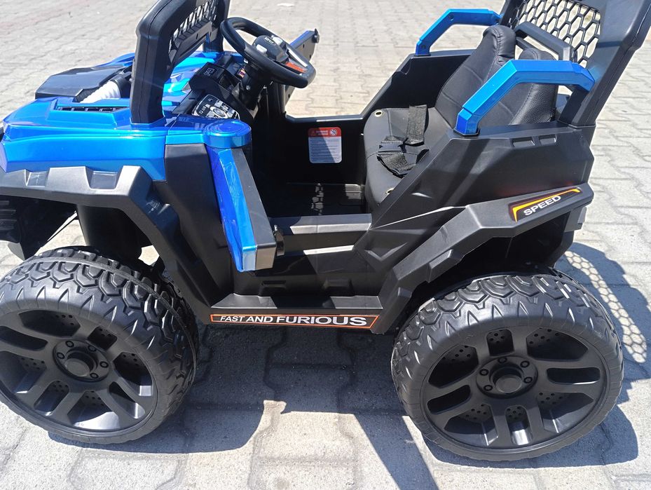 F1 Двуместен акумулаторен джип DUST син