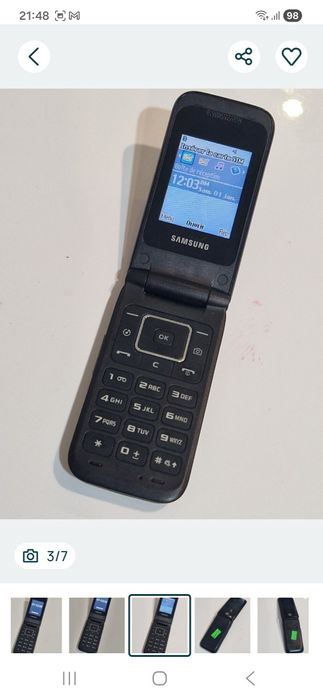 Telefon cu clapeta pentru piese.  Nu incarca