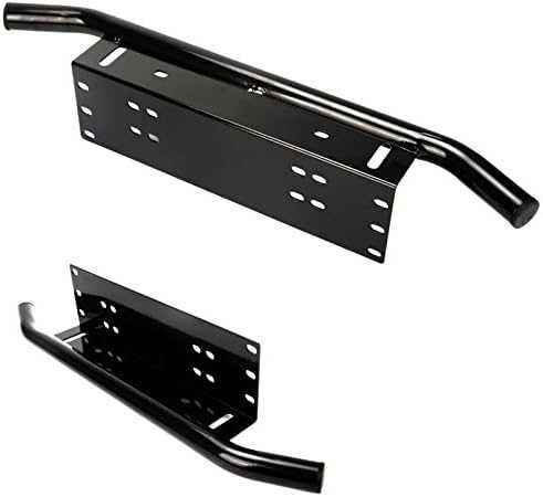 Метална стойка за LED бар/Халоген и регистрационен номер - Черна.