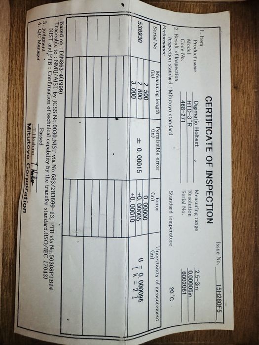 Micrometru de Interior Digital Mitutoyo Holtest IP65