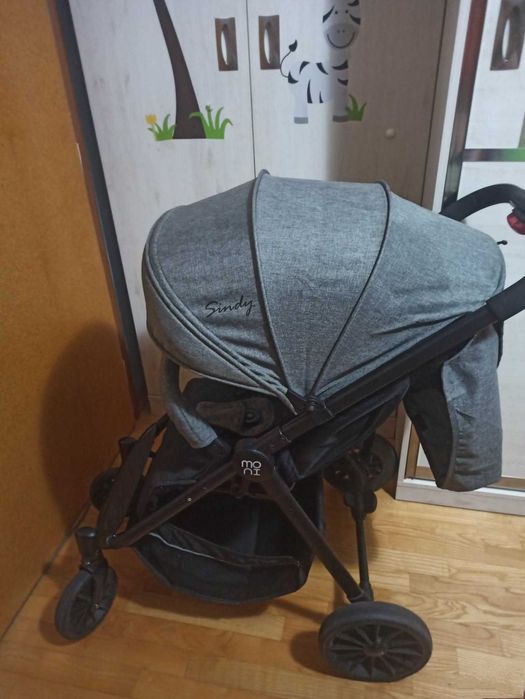 Комбинирана детска количка Sindy 2в1 Moni сива