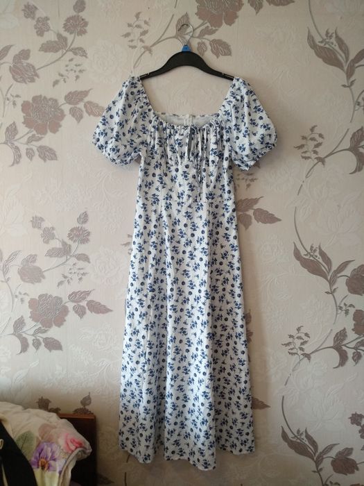 Сарафан платье чёрное с цветочками