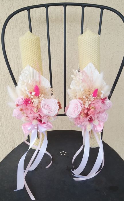 Buchet nunta/mireasa din flori criogenate sau uscate