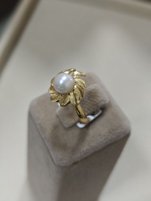 Inel cu perla aur 18k 3.75gr (r)