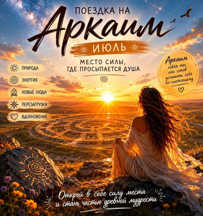Поездка на Аркаим в июле, август