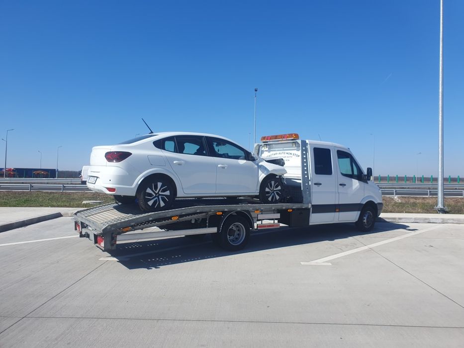 Tractari auto NON-STOP. Platforma+6persoane