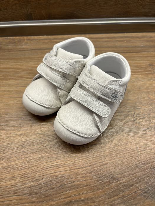 Кожена буйка Barefoot цвят бял порцелан Колев и Колев