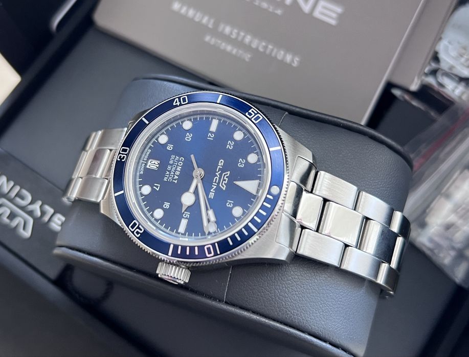 Като НОВ Glycine Combat Sub  300m GL0337 36mm Кутия Документи