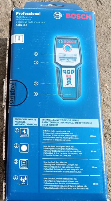 BOSCH GMS 120 professional, detector cabluri