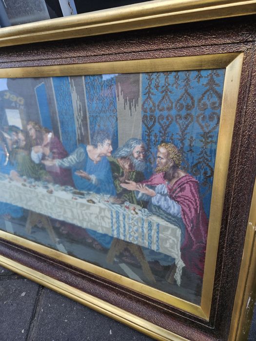 Стар ГОБЛЕН тайната вечеря на Леонардо Да Винчи