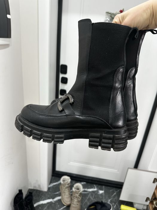 Зимние челси ботинки женские