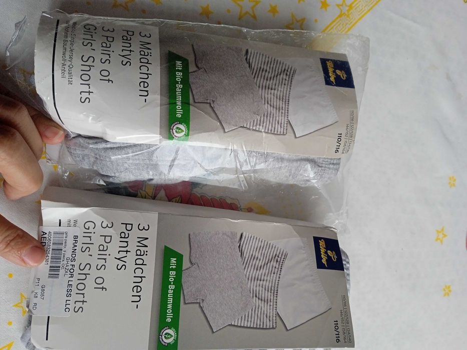 НОВ комплект детски бикини/потници Tchibo - размер 110-116, 122-128 см