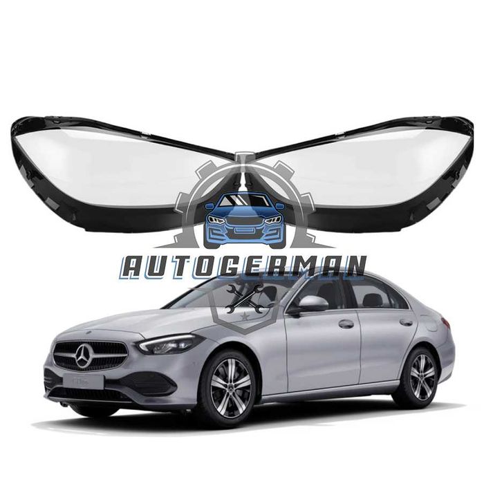 Капаци фарове Mercedes W206 C-Class C260 (21-23) стъкло фарове крушки Мерцедес В206 Ц-Клас xenon