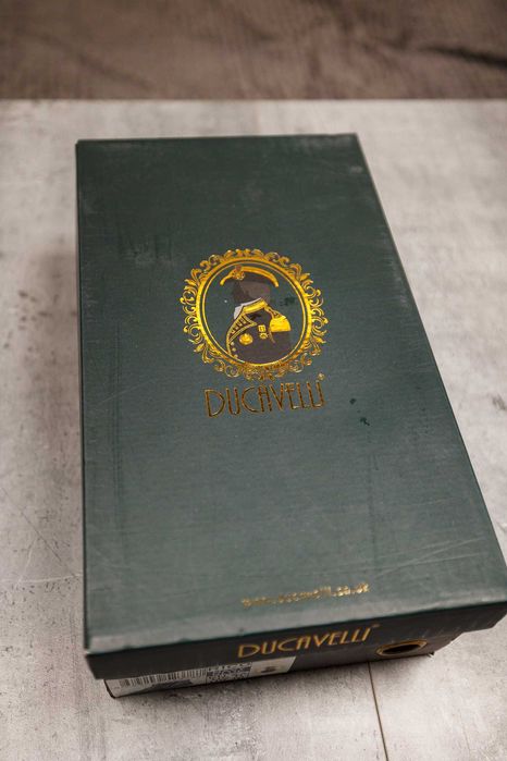 Мъжки кожени боти от естествена кожа - 46 номер (тъмно сини) Ducavelli