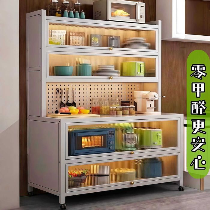 Кухонный сервант с верхней откидной дверцей/Шкаф для посуды