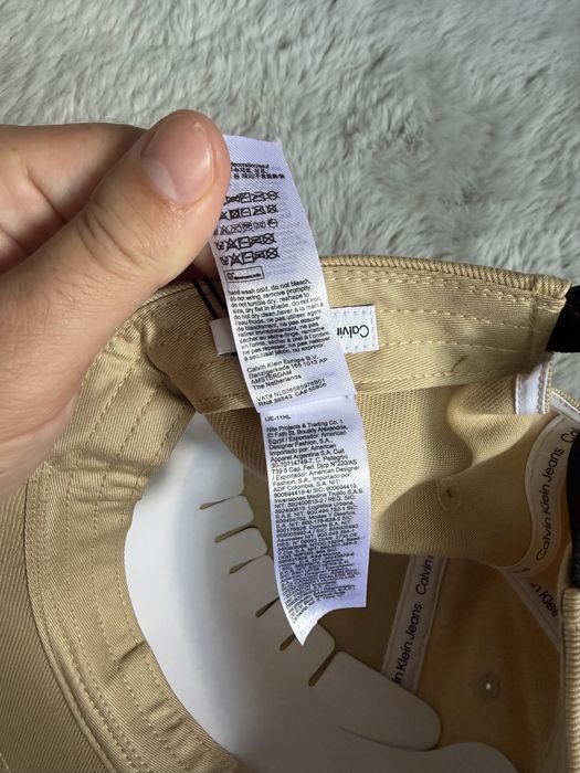Calvin Klein Jeans Embr cap sapca unisex culoare bej cu logo inscriptionat marime Os noua originala