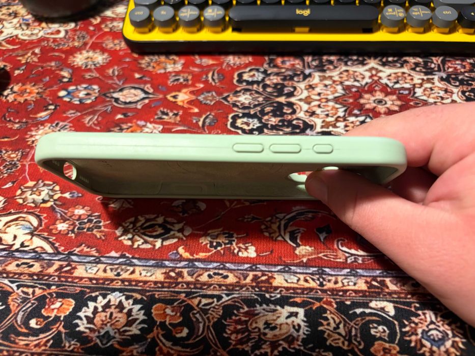 iPhone 17 husă de telefon din silicon cu MagSafe, verde deschis